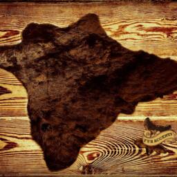 Faux Fur Bear Skin Rug - Black Pelt Hide, Accent - thumbnail 2