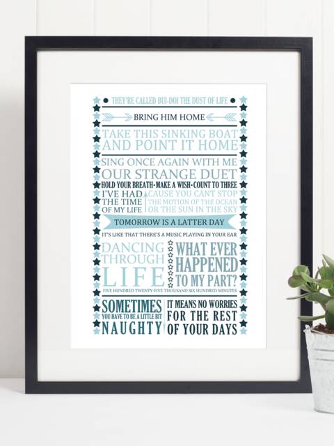 Theatre West End Musical Broadway Quote Art Print Poster - Motivational, Inspirational - image 1