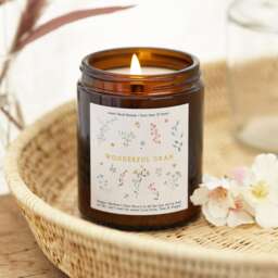 Personalised Scented Candle Gift For Gran - Wildflower Label, Soy Wax - thumbnail 1
