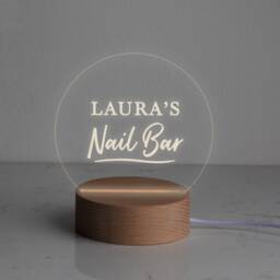 Gift For Small Business Owner, Sign, Nail Salon Desk Lamp, New Female Entrepreneur Gift, Girl Boss - thumbnail 1