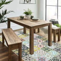 Moroccan Vinyl Floor Mat Kitchen Rug, PVC Runner - thumbnail 2