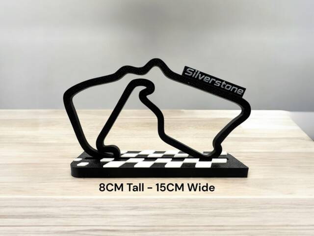 F1 Racing Track 3D With Chequered Custom Stand - 8x15x5cm Ideal Mini Gift For Fans Silverstone & Lots Of Other Tracks Collectible - image 1