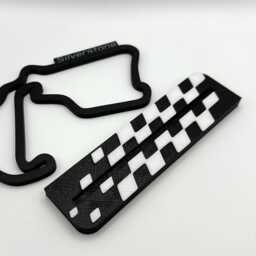 F1 Racing Track 3D With Chequered Custom Stand - 8x15x5cm Ideal Mini Gift For Fans Silverstone & Lots Of Other Tracks Collectible - thumbnail 3