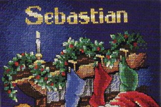 Personalised Christmas Stockings With Embroidered Santa Family Custom Cross Stitch Nursery Decor Cute Xmas Made To Order - image 1