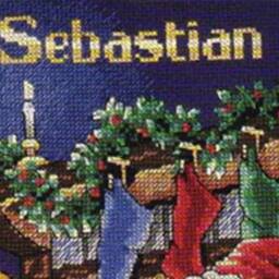 Personalised Christmas Stockings With Embroidered Santa Family Custom Cross Stitch Nursery Decor Cute Xmas Made To Order - thumbnail 2