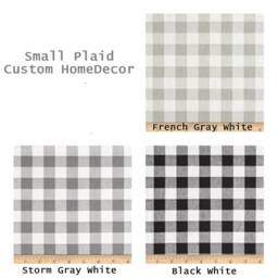 Small Plaid Pillow Cover Zipper Closure Buffalo Check Pillow French Gray Black Euro Shams Farmhouse 22x22 24x24 26x26 - thumbnail 2