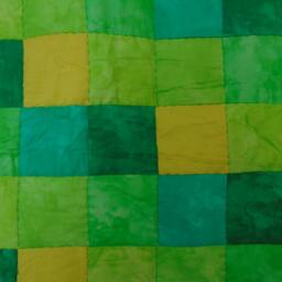 Green & Gold Throw Quilt - thumbnail 2