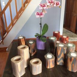 Wood Candleholder Set - thumbnail 4