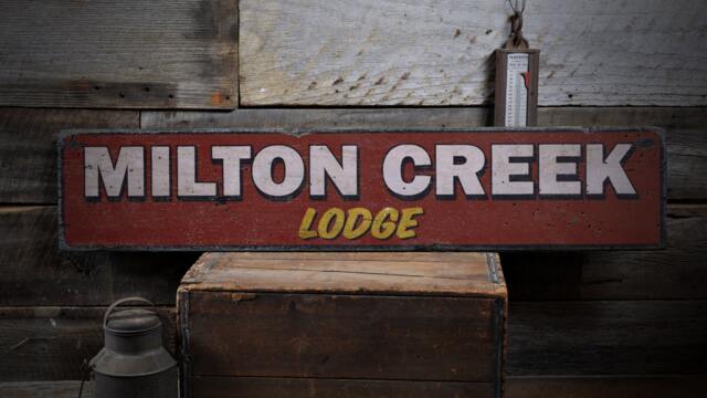 Custom Lodge Sign, Decor, Wood Wall Wooden - Rustic Hand Made Distressed - image 1