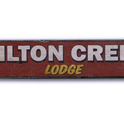 Custom Lodge Sign, Decor, Wood Wall Wooden - Rustic Hand Made Distressed - thumbnail 2