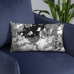 stephen King's Rose Madder Pillow, Fantasy Pen Ink Illustration - thumbnail 1