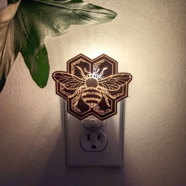 Honey Bee Mirrored Acrylic Night Light - image 1
