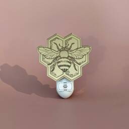 Honey Bee Mirrored Acrylic Night Light - thumbnail 2