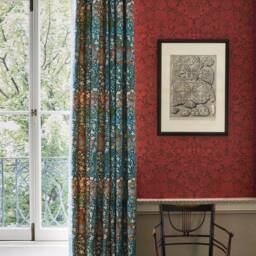 William Morris Kennet Portiere Curtain With Velvet Lining - thumbnail 2