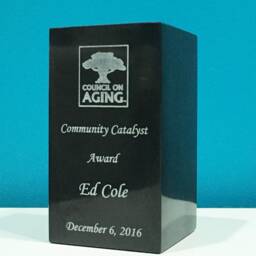 Personalized Black Marble Pen & Pencil Holder - Laser Engraved - thumbnail 2