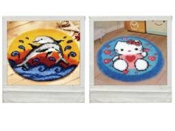 Cotton & Polyester Diy Crafts Yarn Carpet Round Shape Animal Custom Latch Hook Rug Crochet Kits For Beginners Adults - 50cm - thumbnail 1