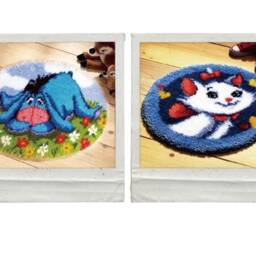 Cotton & Polyester Diy Crafts Yarn Carpet Round Shape Animal Custom Latch Hook Rug Crochet Kits For Beginners Adults - 50cm - thumbnail 3