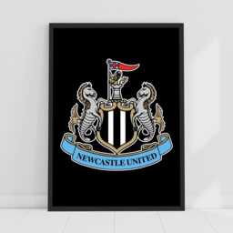 Newcastle United Fc Print - Crest Poster Football Wall Art - thumbnail 1