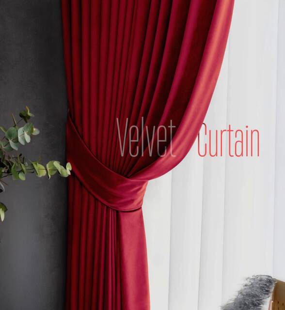 Custom Velvet Drapes For Living Room, Double Sided Curtain, Blackout Curtains, Drapes, Sound Reducing Curtain - image 1