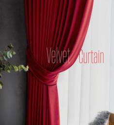 Custom Velvet Drapes For Living Room, Double Sided Curtain, Blackout Curtains, Drapes, Sound Reducing Curtain - thumbnail 1