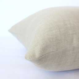 Beige Linen Pillow Cover 18x18, Oatmeal Covers 22x22, Solid Throw 20x20, Neutral Cream Cushion - - thumbnail 3
