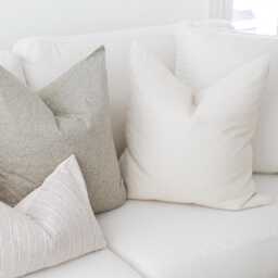 Beige Linen Pillow Cover 18x18, Oatmeal Covers 22x22, Solid Throw 20x20, Neutral Cream Cushion - - thumbnail 2