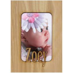 5X7 Name Frame - Personalized Picture Frames Mats Inserts Custom Holds 3 1/2 X 5 Or 4X6 Photos Gifts For Mother's Day - thumbnail 2