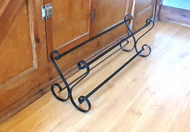 Wrought Iron Shoe Rack. Open Topped Heart-Shape. Handmade & Crafted in The UK - image 1