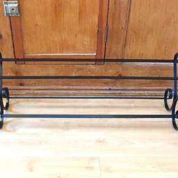Wrought Iron Shoe Rack. Open Topped Heart-Shape. Handmade & Crafted in The UK - thumbnail 2