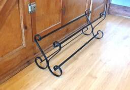 Wrought Iron Shoe Rack. Open Topped Heart-Shape. Handmade & Crafted in The UK - thumbnail 1