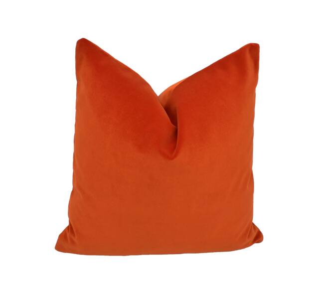 Designer Velvet Stunning Orange Cushion Cover Throw Pillow Home Decor - image 1