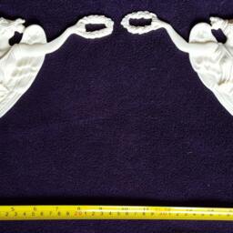 Large Pair Gilt Gold Or White French Style Decorative Wall Furniture Moulding Pediment Plastic Decoration - thumbnail 2