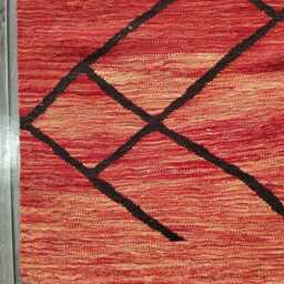 Nordic Runner Kilim Rug, Modern Artisan Scandinavian Afghan Turkish Abstract Art Wool Rug 200x66 cm - thumbnail 4