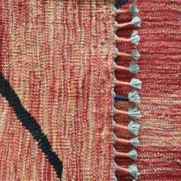 Nordic Runner Kilim Rug, Modern Artisan Scandinavian Afghan Turkish Abstract Art Wool Rug 200x66 cm - thumbnail 3