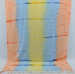 Batik Towel, Turkish Towel, Surfer Beach Towel, Dye Peshtemal, 38''x65 - thumbnail 1