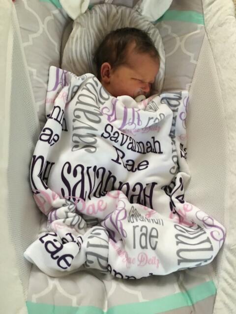 Personalized Baby Blanket, Monogram Handmade Custom Name Swaddle Receiving Unique Shower Gift Newborn, Kids, For Her - image 1