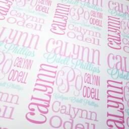 Personalized Baby Blanket, Monogram Handmade Custom Name Swaddle Receiving Unique Shower Gift Newborn, Kids, For Her - thumbnail 3