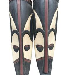 Hand Carved African Fang Mask, Hardwood Wall Art, Ghana - thumbnail 3