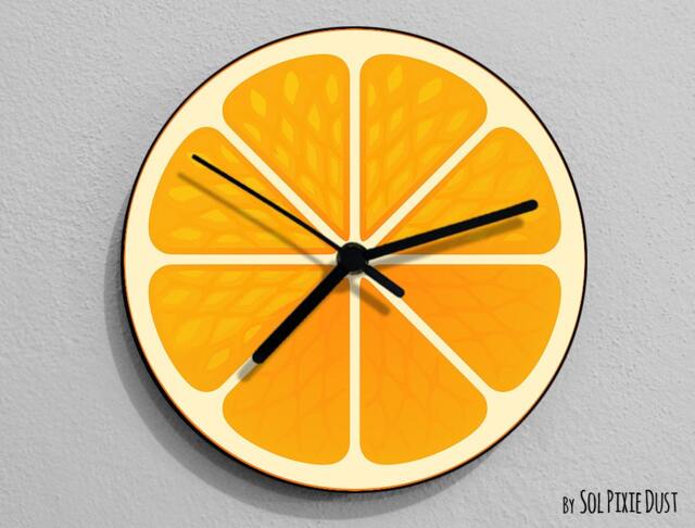 Orange Fruit Wall Clock - image 1