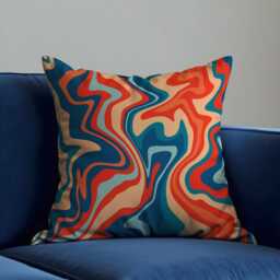 Psychedelic Swirl Cushion Cover, Retro Groovy Abstract Throw Pillow Colorful Trippy Sofa Decor, 70S Vibe Home Accent - thumbnail 3