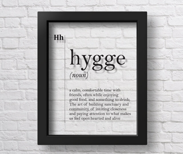 Transparent Hygge Definition Romantic Family Wall Art Prints Minimalist Dorm Decor Modern Scandinavian Typography - image 1