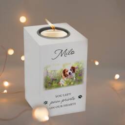 Personalised Pet Memorial Tea Light Candle Holder - Remembrance For Dogs, Cats & Pets - thumbnail 2