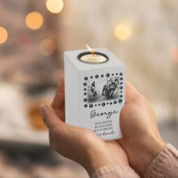 Personalised Pet Memorial Tea Light Candle Holder - Remembrance For Dogs, Cats & Pets - thumbnail 3