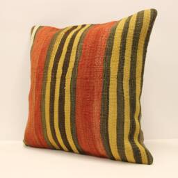Kilim Pillow, Sofa Pillow Boho Pillow, Handwoven Pillow, 18x18 - 45x45 cm Minimalist Decorative Pillow, Cushion Cover Throw Pillow 4Kbf-612 - thumbnail 3