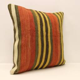 Kilim Pillow, Sofa Pillow Boho Pillow, Handwoven Pillow, 18x18 - 45x45 cm Minimalist Decorative Pillow, Cushion Cover Throw Pillow 4Kbf-612 - thumbnail 2