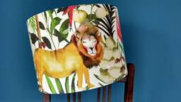 Handmade Jungle Animal Drum Lampshade Children's Nursery Decor