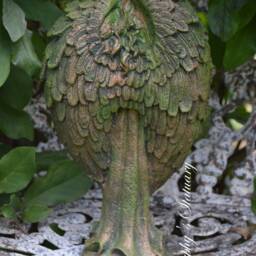 Solid Concrete Antique Style Angel Statue Aged Bronze Patina Look Hand Painted Memorial Garden - thumbnail 2