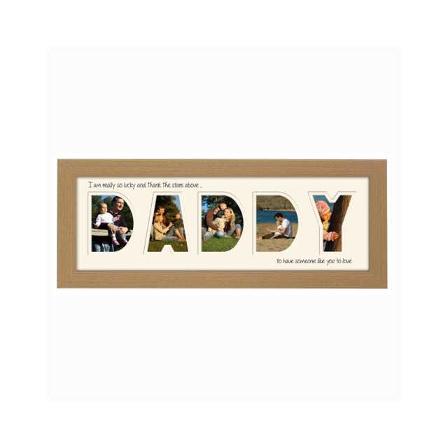 Daddy Photo Frame I Thank The Stars Or We Stars Word Name Special Gift Father's Day 897 By Photos in A Word - image 1
