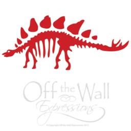 Dinosaur Skeleton Decal, Stegosaurus Decal, Off The Wall Expessions, Boys Room, Vinyl Decal - thumbnail 2