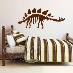 Dinosaur Skeleton Decal, Stegosaurus Decal, Off The Wall Expessions, Boys Room, Vinyl Decal - thumbnail 1